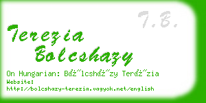 terezia bolcshazy business card